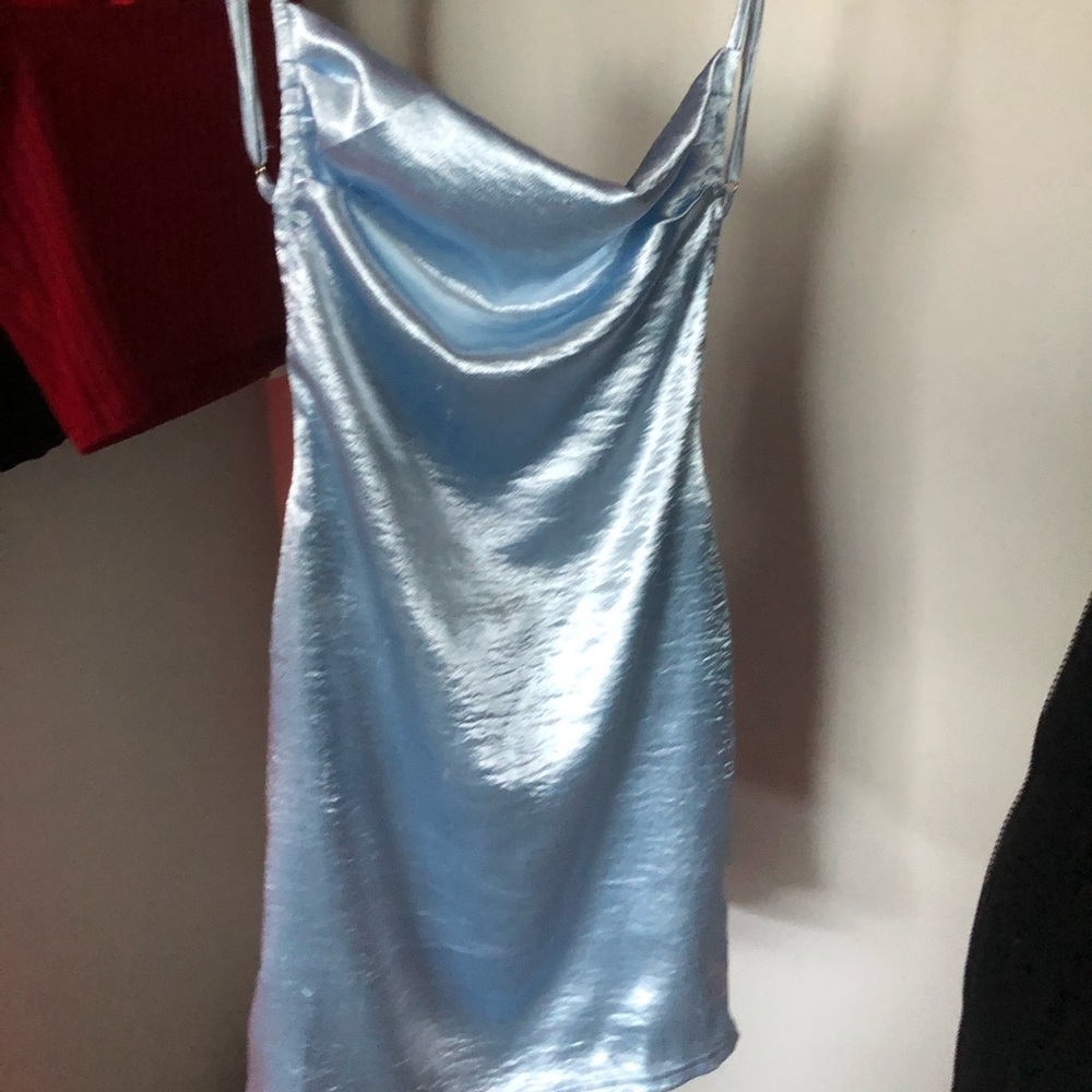 Silk baby blue summer/night dress